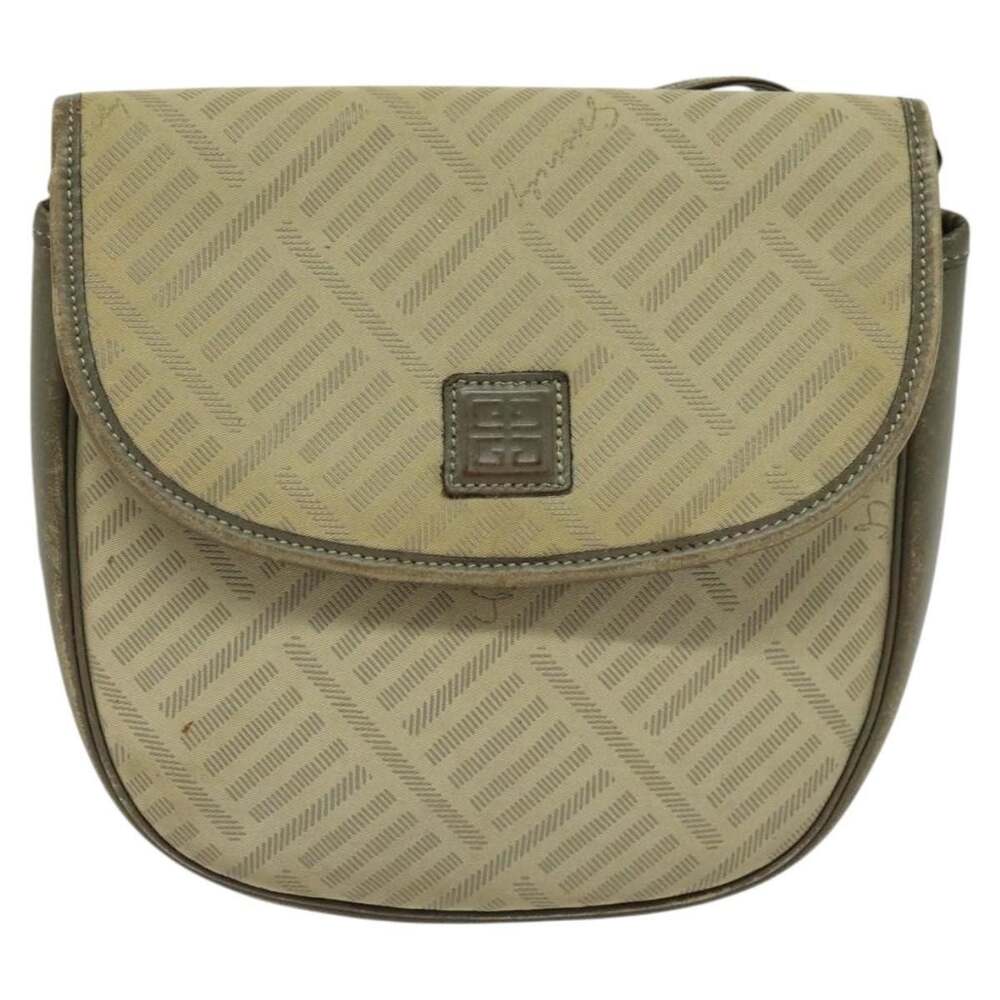 Givenchy Canvas Leather Shoulder Bag Beige